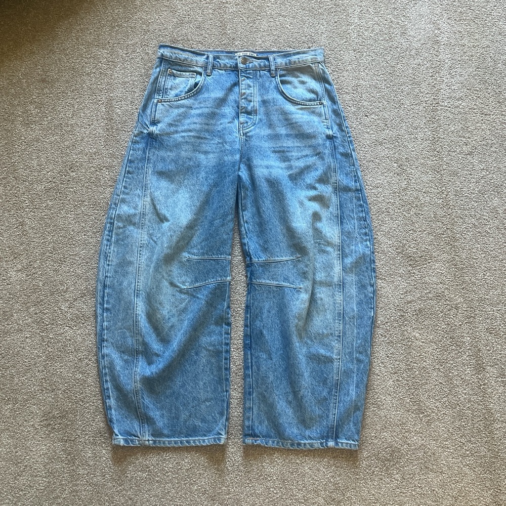 Free People Light Blue Baggy Jeans